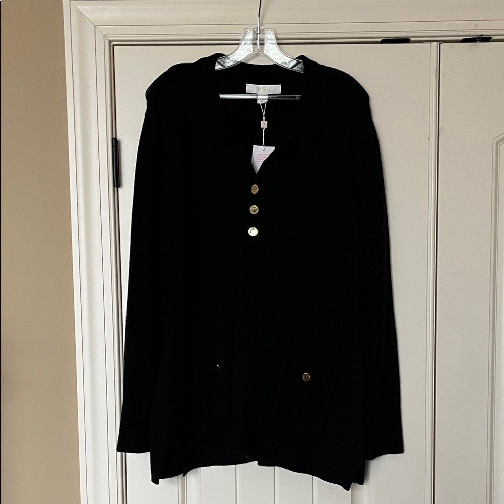 Lilly Pulitzer Black Jette Tunic XL